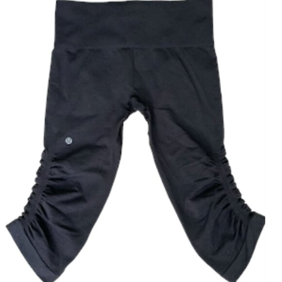 lululemon athletica In The Flow Crop II Charcoal  Size 4 - Picture 3 of 8